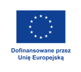 Flaga Unii Europejskiej informująca o dofinansowaniach